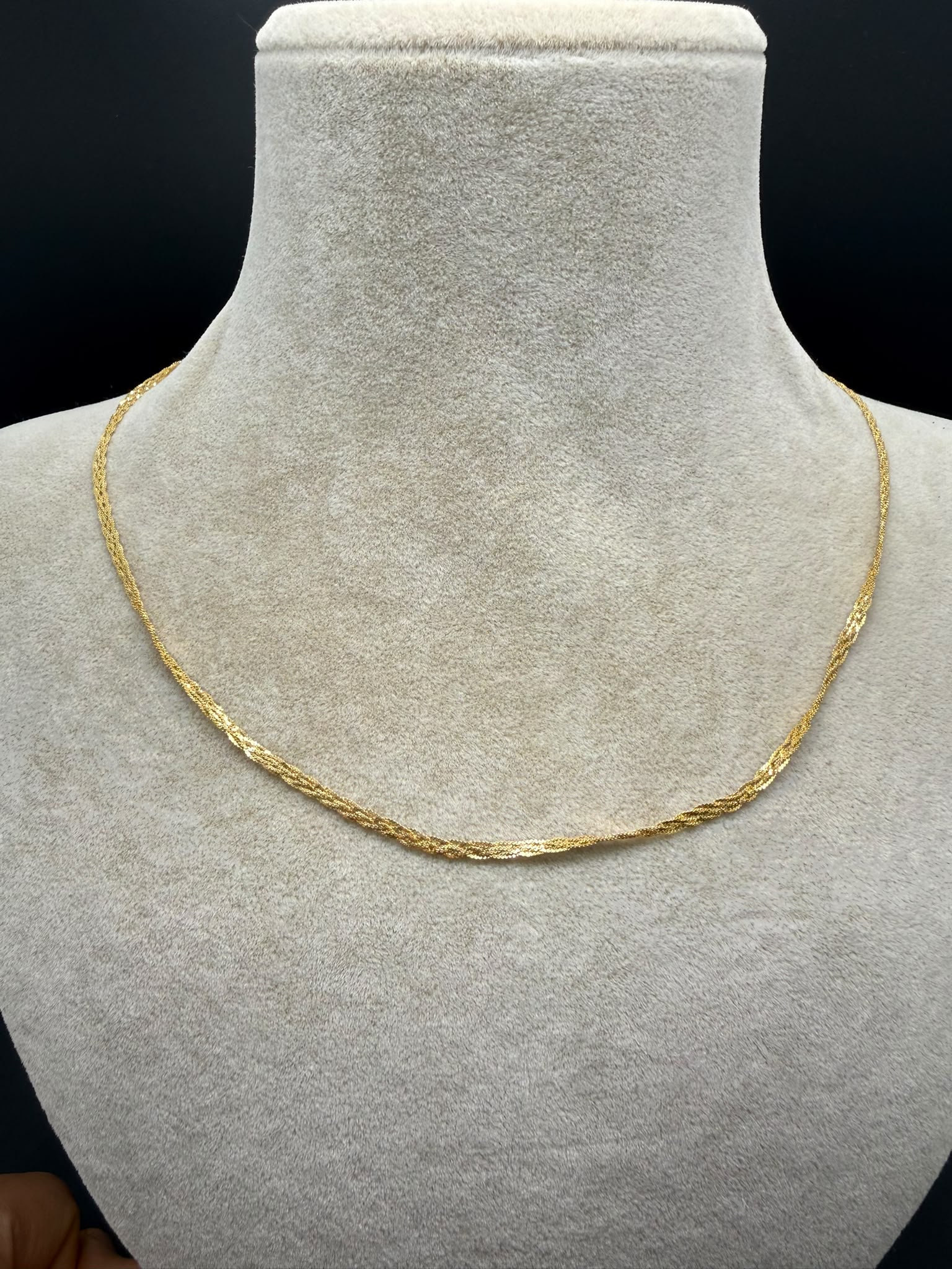 Geflochtene Kette 585 Gelbgold